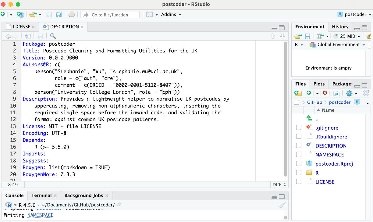 Example DESCRIPTION file